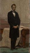 William Morris Hunt Portrait of Abraham Lincoln by the Boston artist William Morris Hunt, oil painting on canvas